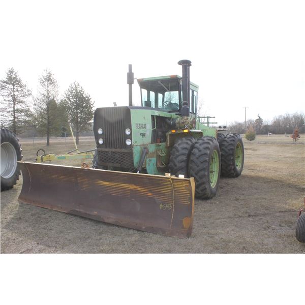 Bearcat PT225 Tractor, sells c/w 6-way Degelman Dozer, 18.4x38 Tires, Showing 8385 hrs, 4 Hyd's and 