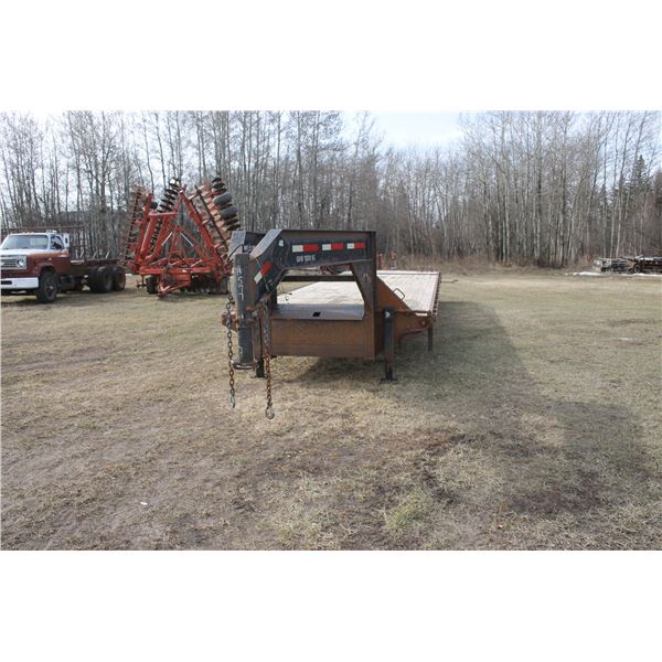 2008 Tarnell Triple Axle Dually Flat Deck Trailer, 31' Deck, 5' Beavertail c/w Ramps (Needs 3 Boards