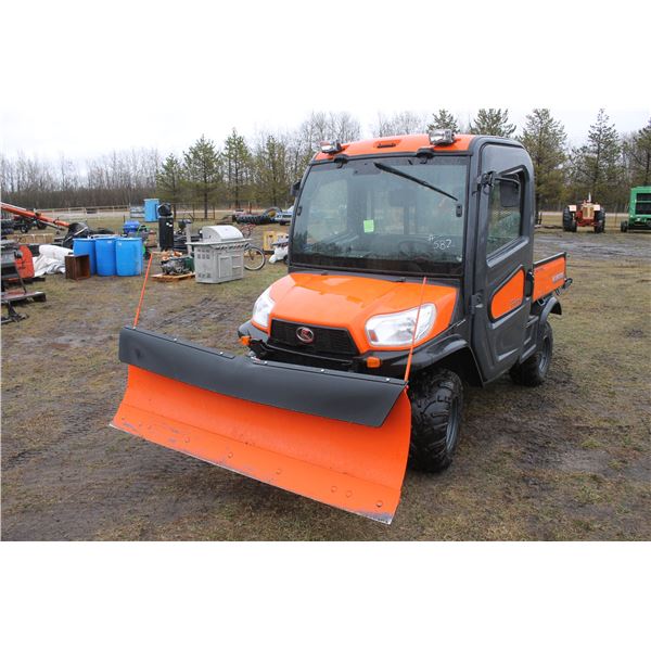 Approx. 2014, Kubota Diesel, Side by Side, Showing 264 Hrs, Heated Cab c/w Kubota V5290 6' Hyd. Snow