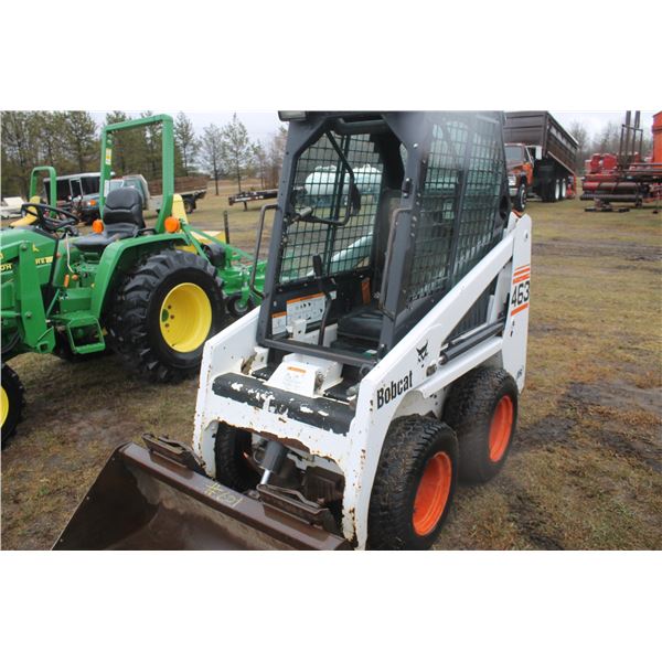 Bobcat 463 Skidsteer, Diesel, Heated Cab (Door Needs Glass), Aux. Hyd., 44" Bucket, Showing 1309 hrs