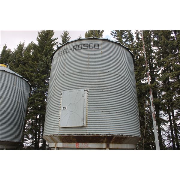Westeel Rosco 5 Ring Hopper Bins (Bolted to Concrete) Located; from Auction Yard, 9 km North on RR 2