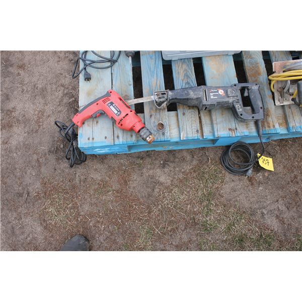 Reciprocating Saw, Drill and Circular Saw