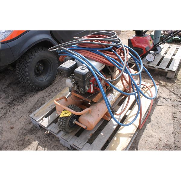 Rigid Air Comp. Gas Motor c/w Hoses