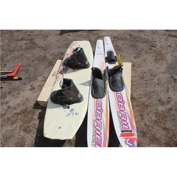 2 Water Skis and Wakeboard