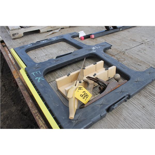 Mitre Saw, Plane, 2- Plastic Horses