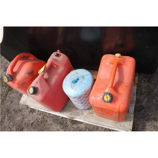 3- Jerry Cans, Roll of Twine