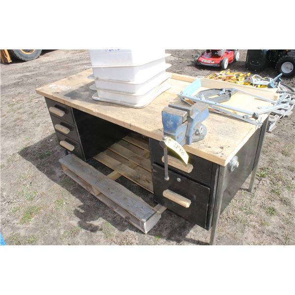 Desk c/w Vice, Router Guide and 4- Vents