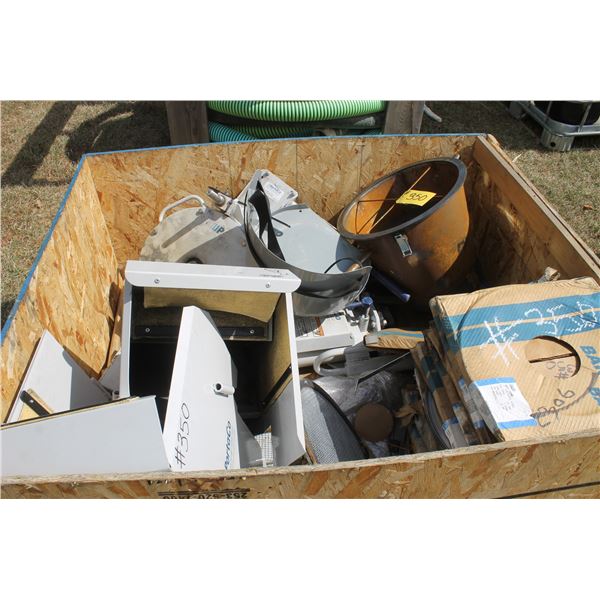 Crate Full of Portaco Hyd., Trac Grinding Unit c/w 20 Rolls on Stainless Banding