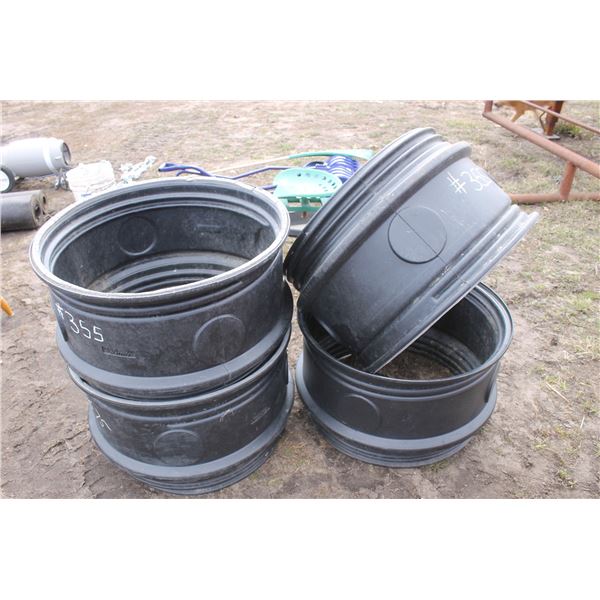 4- Plastic Planter Tubs