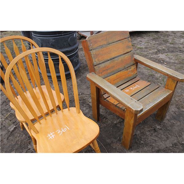 3- Wooden Chairs