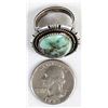 Image 8 : Navajo Sterling Turquoise Ring, Size 8.5