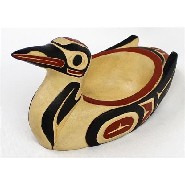 1 Decorative Carved Loon Bowl