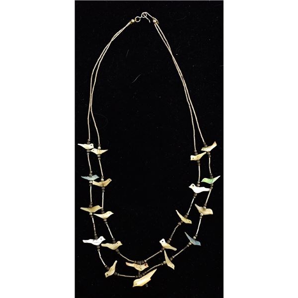 Navajo Double Strand Bird Fetish Necklace