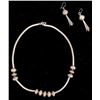 Image 1 : Historic Navajo Sterling Bead Choker and Earrings