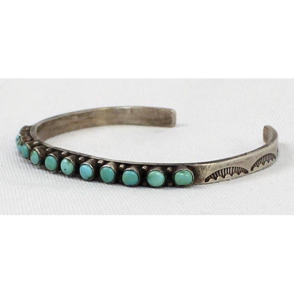 Vintage Zuni Sterling Turquoise Bracelet