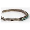 Image 9 : Vintage Zuni Sterling Turquoise Bracelet