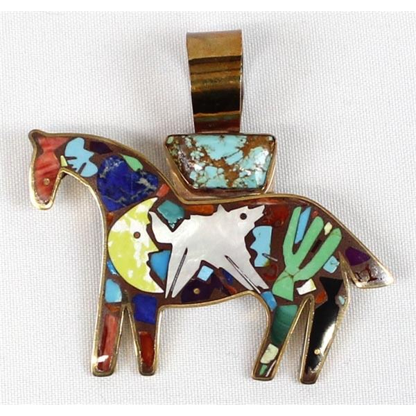 Shows Studios Copper Inlay Horse Pendant