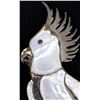 Image 2 : Large Zuni Sterling Inlay Cockatoo Pin Pendant