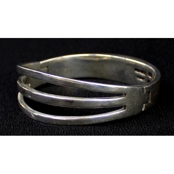 Taxco Sterling Hinged Bracelet