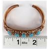 Image 10 : Navajo Copper and Turquoise Cuff Bracelet
