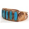 Image 1 : Navajo Copper and Turquoise Cuff Bracelet