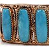 Image 3 : Navajo Copper and Turquoise Cuff Bracelet