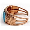 Image 6 : Navajo Copper and Turquoise Cuff Bracelet