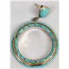 Image 3 : Zuni Sterling Inlay Turquoise Hoop Earrings