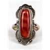 Image 2 : Navajo Sterling Red Shell Ring, Size 8