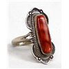 Image 4 : Navajo Sterling Red Shell Ring, Size 8