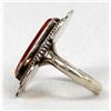 Image 5 : Navajo Sterling Red Shell Ring, Size 8