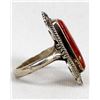 Image 7 : Navajo Sterling Red Shell Ring, Size 8