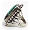 Image 5 : Large Navajo Sterling Malachite Ring, Size 9