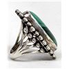 Image 7 : Large Navajo Sterling Malachite Ring, Size 9