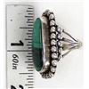 Image 8 : Large Navajo Sterling Malachite Ring, Size 9