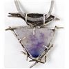 Image 7 : Sterling Crow and Amethyst Druzy Pendant Necklace