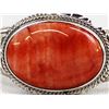 Image 3 : Navajo Sterling Red Shell Cuff Bracelet