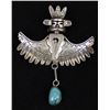 Image 1 : Navajo Sterling Turquoise Eagle Kachina Pendant