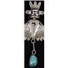 Image 2 : Navajo Sterling Turquoise Eagle Kachina Pendant