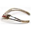 Image 5 : Zuni Sterling and Coral Bracelet by Sue Leekity