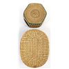Image 8 : 2 Chinese Lidded Wicker Baskets