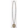 Image 1 : 2008 Scrimshaw and Turquoise Pendant Necklace