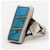 Image 1 : Vintage Zuni Sterling Inlay Turquoise Ring