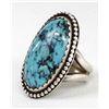 Image 1 : Navajo Sterling Turquoise Ring, Size 7.75