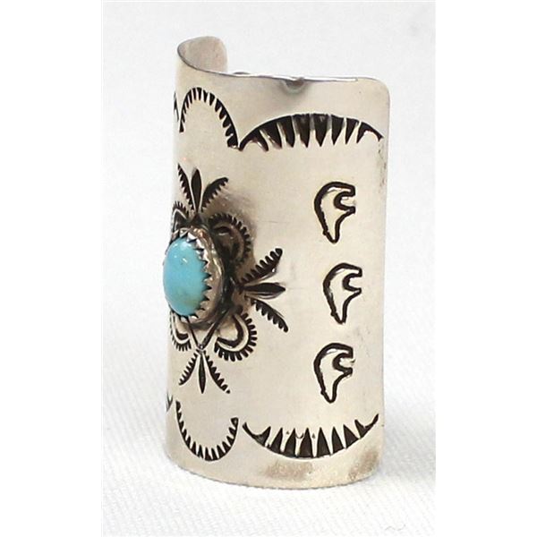Navajo Sterling Turquoise Hair Clip