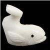 Image 7 : Zuni White Alabaster Whale Fetish by Evan Cachini