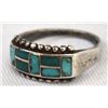 Image 1 : Vintage Zuni Sterling Inlay Turquoise Ring, 7.75