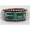 Image 2 : Vintage Zuni Sterling Inlay Turquoise Ring, 7.75