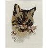 Image 2 : Framed Crewel Embroidery Cat