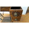 Image 8 : Vintage Seamstress Sewing Machine Cabinet + attachments